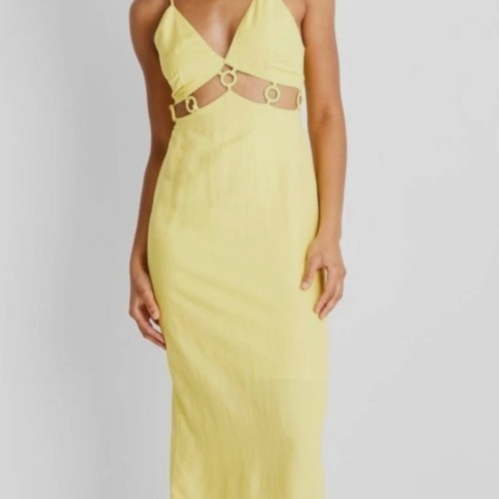 Women Yellow Sleeveless Ring Detail Maxi Dress Future Collective Jenee Naylor 22